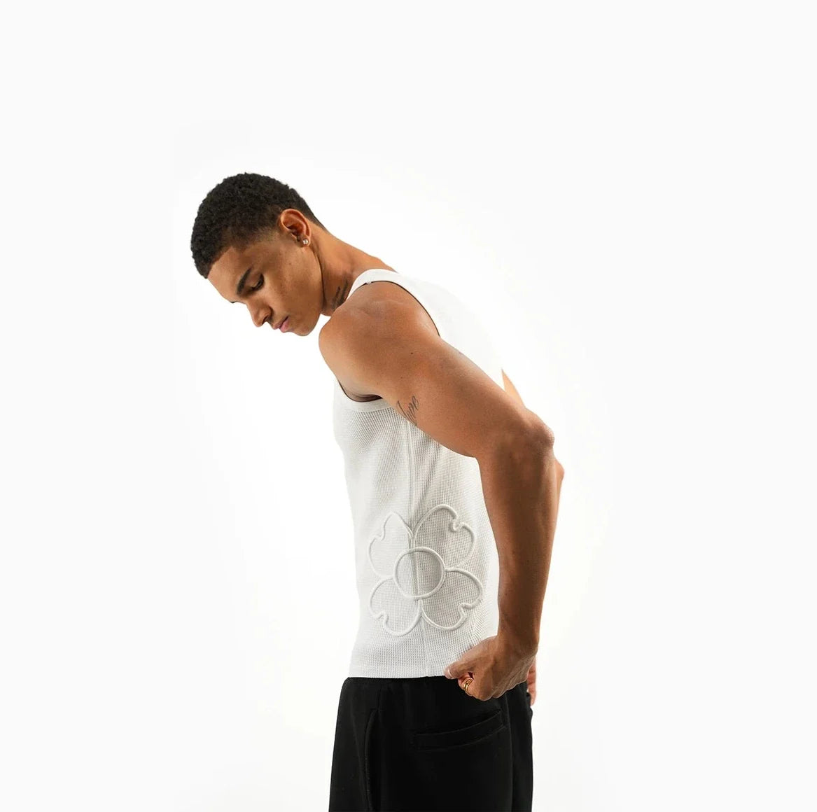 TOROM - Essential Clover Tank Top - White
