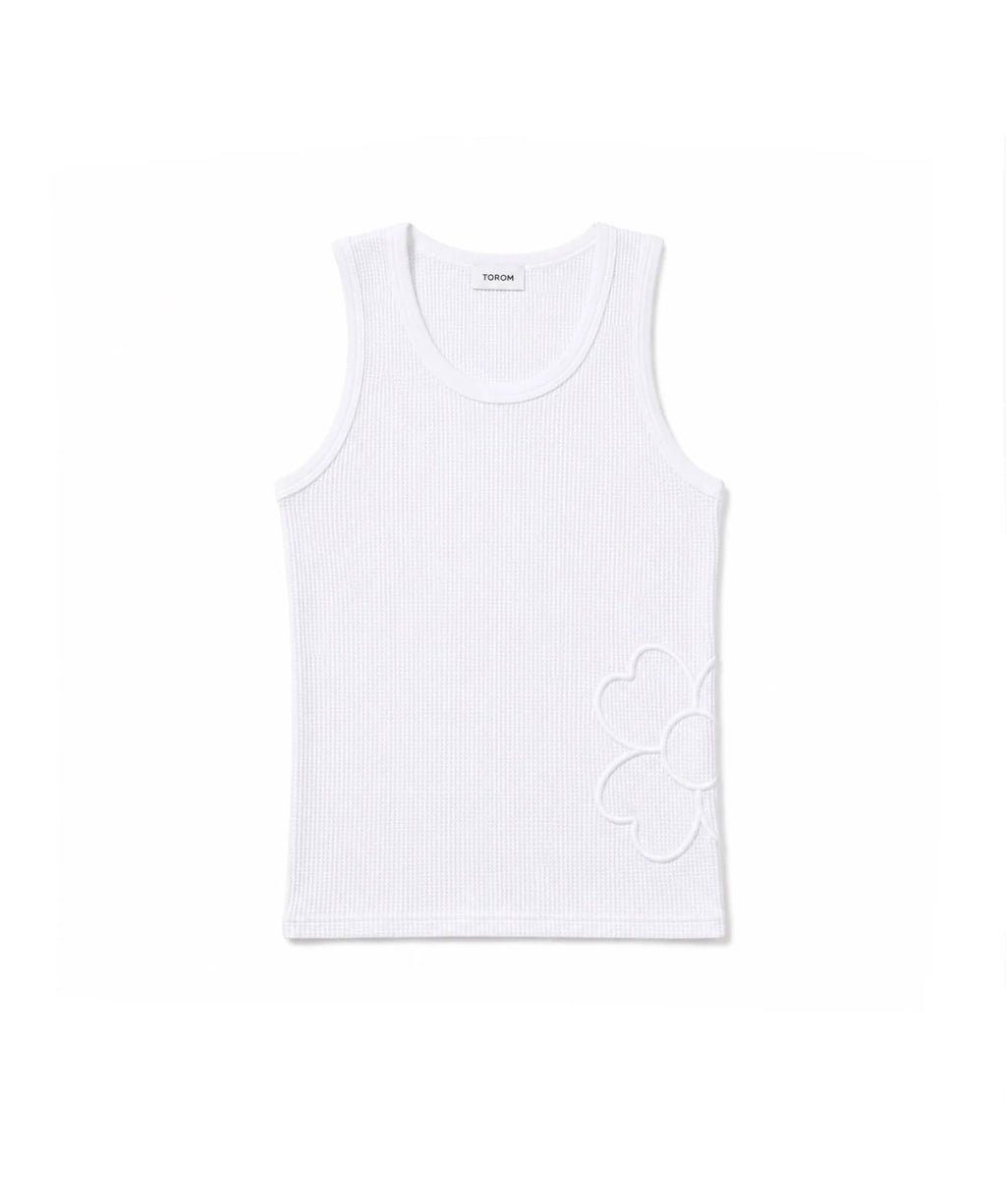 TOROM - Essential Clover Tank Top - White